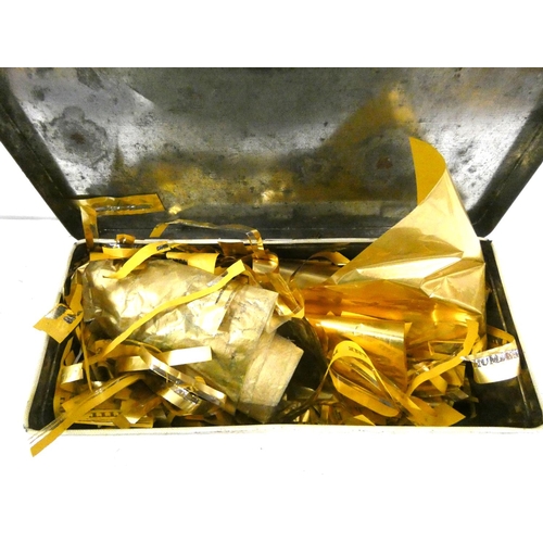 96 - Box of gold lettering etc. for book binding.
