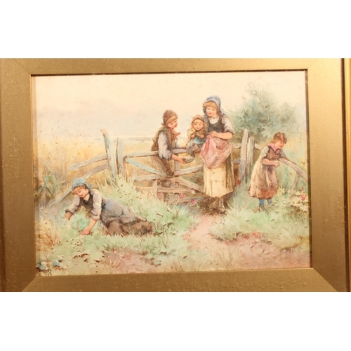 CHARLES COLLINS RBA (British 1851-1921) Pair of country scenes with ...