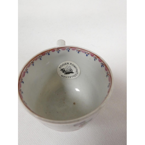 53 - Rare early New Hall bread and butter plate with lobed and corrugated moulding, pattern 20, Chinese f... 