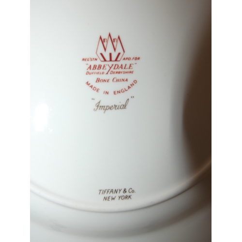 106 - Abbeydale 'Imperial' pattern cabinet plate, stamped for Tiffany & Co., New York to the reverse.