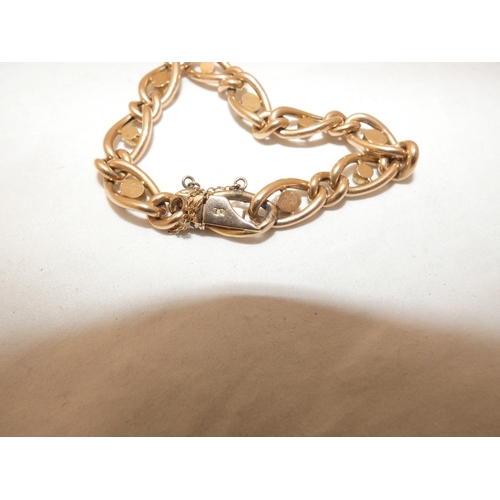 111 - 15ct gold seed pearl and turquoise bracelet, 14.6g gross.