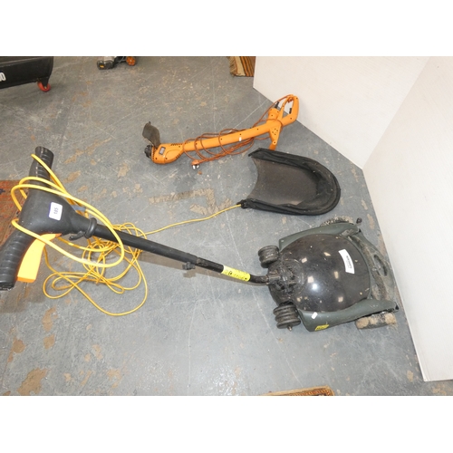 185 - Garden rotovator and a Black & Decker strimmer.