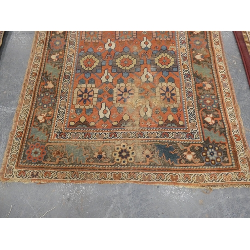 187 - North West Persian Kurdish rug and a Belouch rug (both with wear and tears).&nbsp; (2)