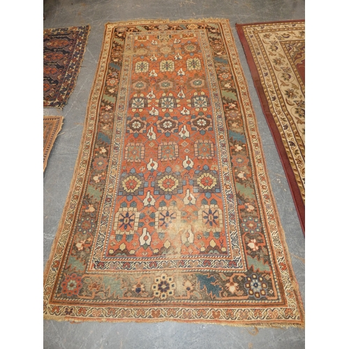 187 - North West Persian Kurdish rug and a Belouch rug (both with wear and tears).&nbsp; (2)