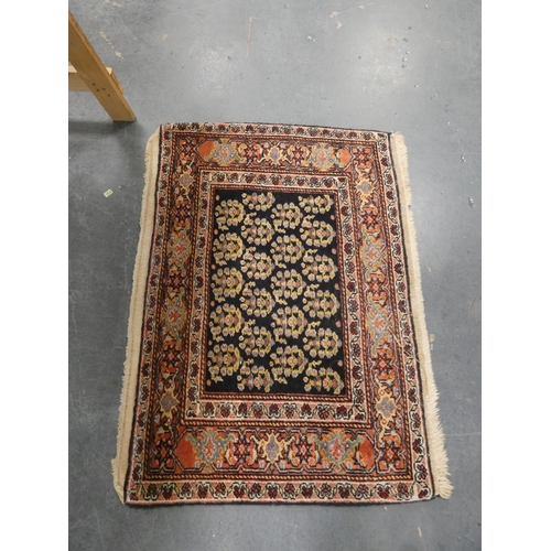 192 - Small Persian Heriz hand-knotted rug.