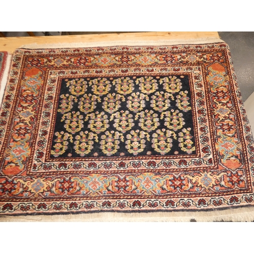 192 - Small Persian Heriz hand-knotted rug.