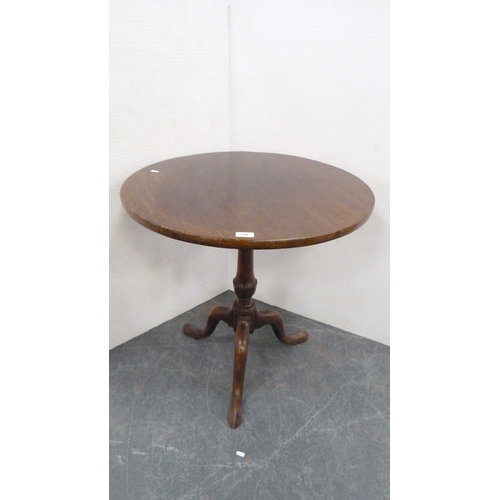 199 - George III mahogany snap-top birdcage tripod table.