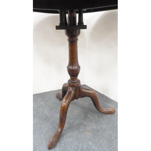 199 - George III mahogany snap-top birdcage tripod table.