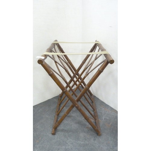 201 - Bamboo-effect butler's tray stand.