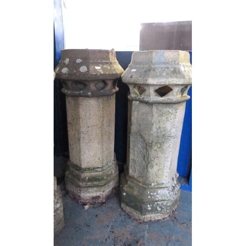 208 - Chimney pot planter and two others (a/f).