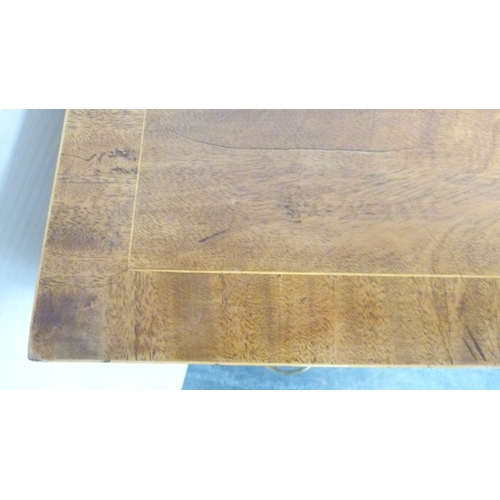 216 - Georgian inlaid mahogany chest of three drawers.