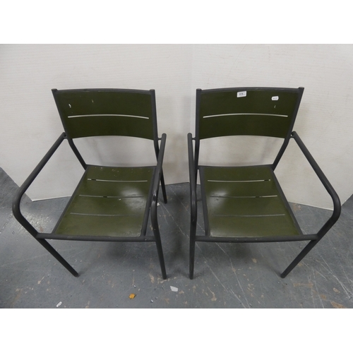222 - Set of four stacking garden chairs.&nbsp; (4)