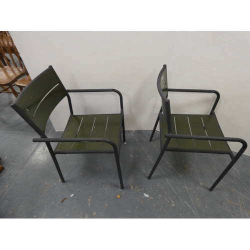 222 - Set of four stacking garden chairs.&nbsp; (4)