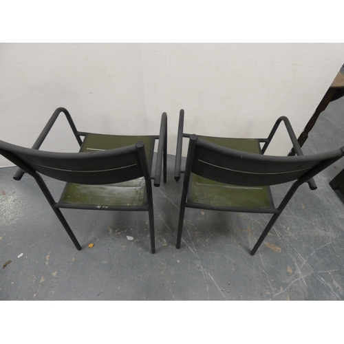 222 - Set of four stacking garden chairs.&nbsp; (4)