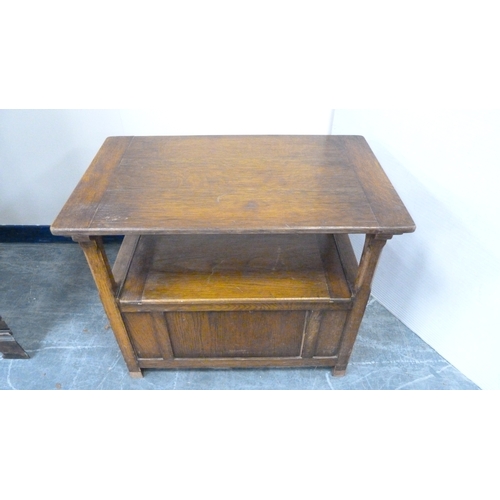 227 - Oak monk's bench.