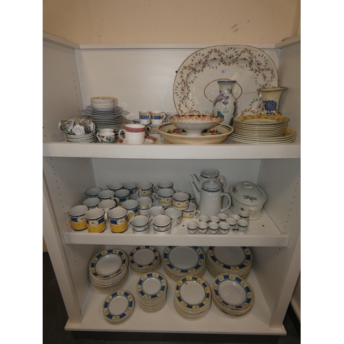 66 - Victorian ashet (a/f), large Royal Norfolk dinner set to include tureen, coffee wares, plates etc (t... 