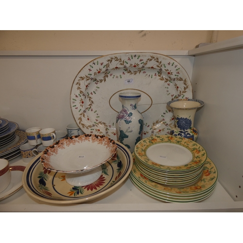 66 - Victorian ashet (a/f), large Royal Norfolk dinner set to include tureen, coffee wares, plates etc (t... 