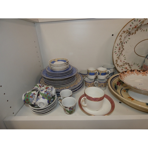 66 - Victorian ashet (a/f), large Royal Norfolk dinner set to include tureen, coffee wares, plates etc (t... 