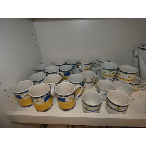 66 - Victorian ashet (a/f), large Royal Norfolk dinner set to include tureen, coffee wares, plates etc (t... 