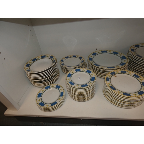 66 - Victorian ashet (a/f), large Royal Norfolk dinner set to include tureen, coffee wares, plates etc (t... 