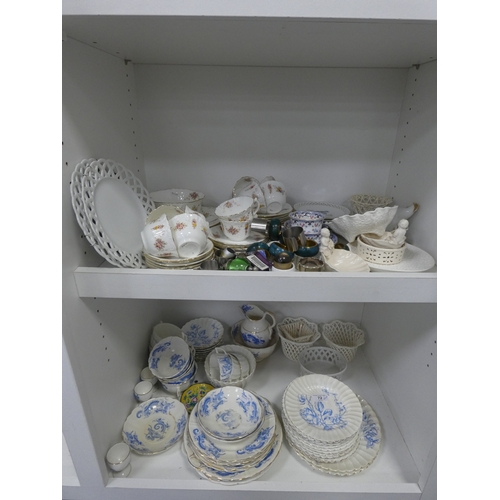 72 - Victorian part tea set with dragon decoration, another Victorian part tea set, floral decorated part... 