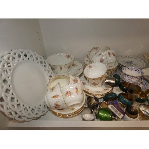 72 - Victorian part tea set with dragon decoration, another Victorian part tea set, floral decorated part... 