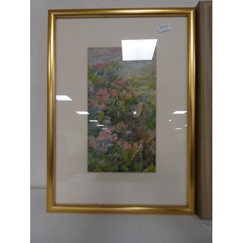 79 - Prints and pictures to include LMS Railway Connemara print by Paul Henry, landscape scenes, and a wa... 