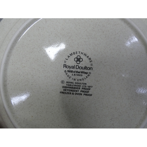 80 - Royal Doulton Lambeth 'Will o the Wisp' part dinner set, Royal Doulton 'Westwood' pattern part tea a... 