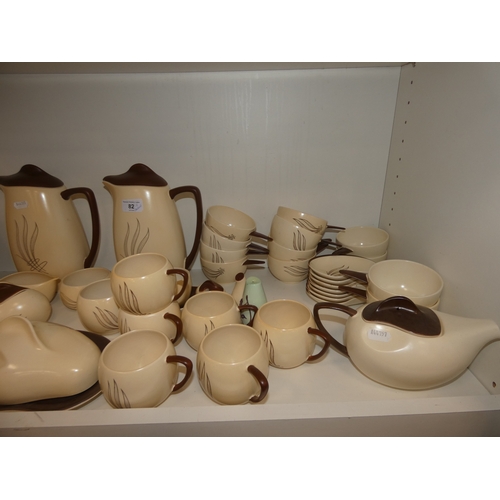 82 - Large collection of Carlton Ware Australian design hand-painted tea, coffee and dinnerwares, approxi... 