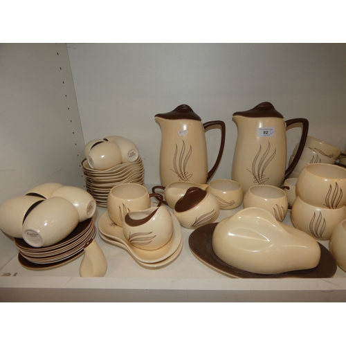 82 - Large collection of Carlton Ware Australian design hand-painted tea, coffee and dinnerwares, approxi... 