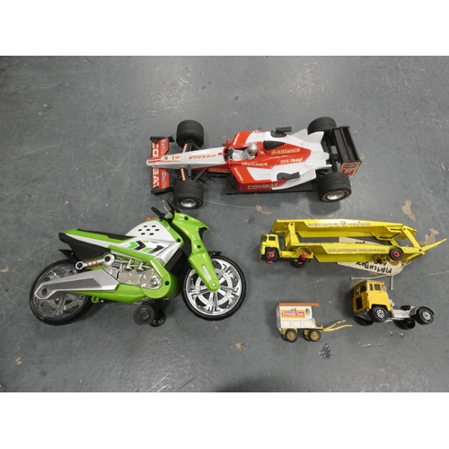 88 - Carton containing a large collection of playworn diecast models to include Matchbox and others, also... 