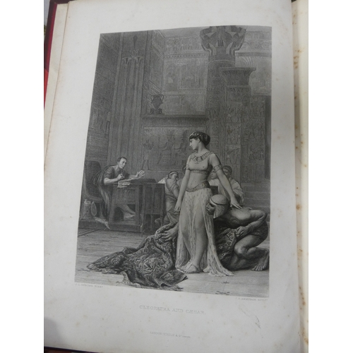 91 - Set of four large volumes of Shakespeare's Works, in tooled morocco and half calf, Imperial edition,... 