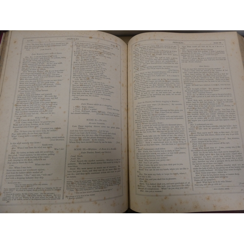 91 - Set of four large volumes of Shakespeare's Works, in tooled morocco and half calf, Imperial edition,... 