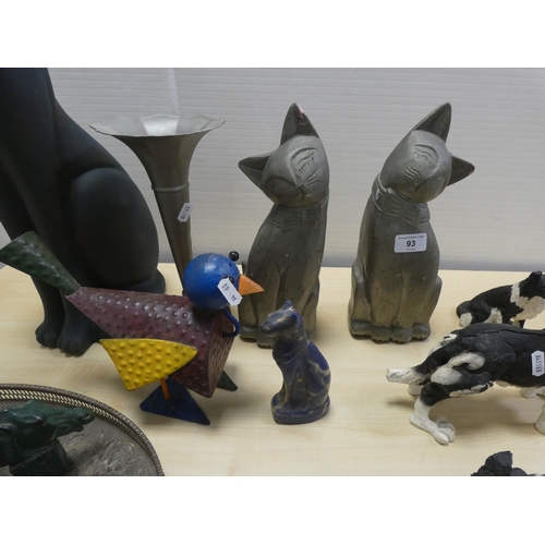 93 - Group of collie figures, Border Fine Arts model 'Puppy Love' A1861, Country Artist Labrador 'Express... 