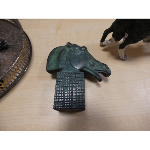 93 - Group of collie figures, Border Fine Arts model 'Puppy Love' A1861, Country Artist Labrador 'Express... 