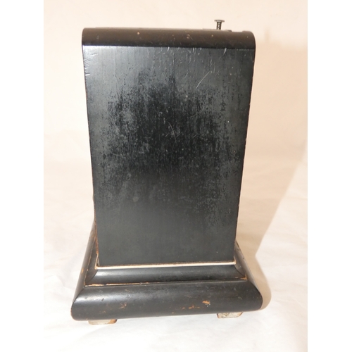 99 - Late Victorian twin train mantel clock by Savoine of Paris, in inlaid case.