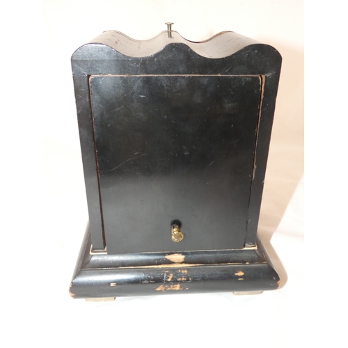 99 - Late Victorian twin train mantel clock by Savoine of Paris, in inlaid case.
