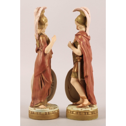 235 - Two Royal Dux figures in Roman dress, 26cm (2).