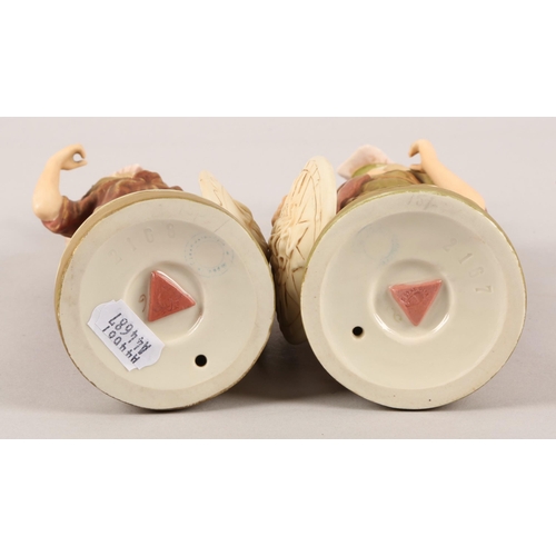 235 - Two Royal Dux figures in Roman dress, 26cm (2).