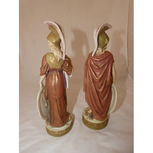 235 - Two Royal Dux figures in Roman dress, 26cm (2).