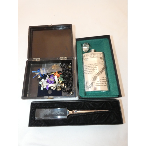 248 - Collection of costume jewellery and collectables to include neck chain and matching earrings by Napi... 