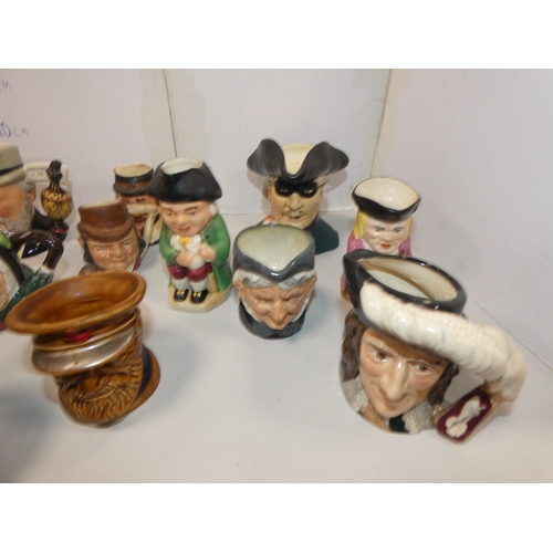 255 - Group of Royal Doulton character jugs and miscellaneous toby jugs.