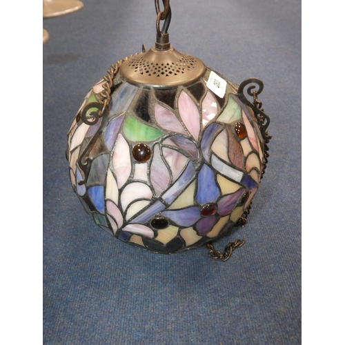 263 - Tiffany-style spherical ceiling light shade.