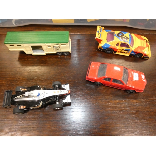 276 - Large collection of diecast model vehicles to include Matchbox and other examples.