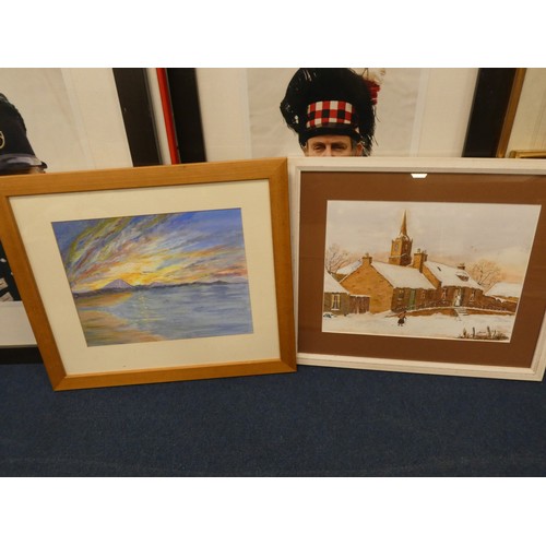 284 - Group of miscellaneous prints and pictures to include Sturgeon print, Victorian sporting print, phot... 