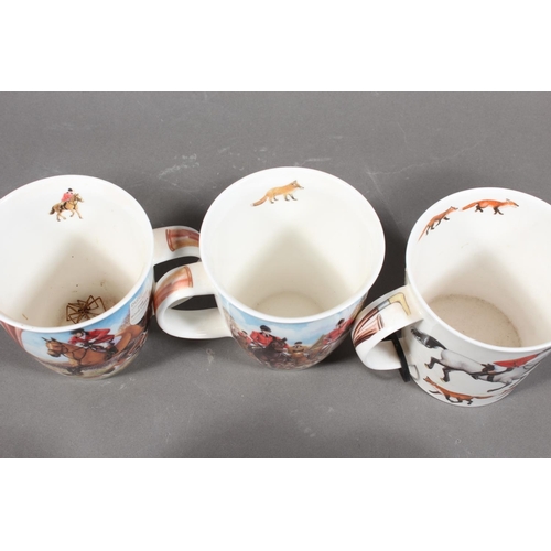 Five Dunoon Fine Bone China Hunting themed mugs designed by Richard ...