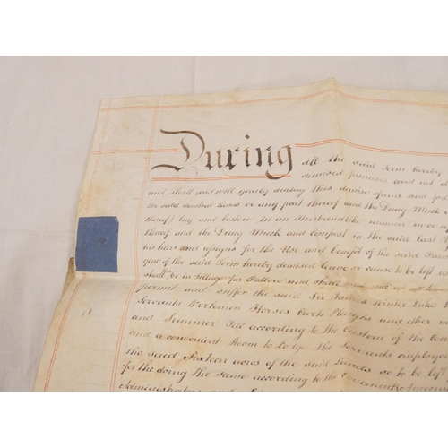 102 - Manuscript Indentures.&nbsp;Indenture, 1672, between William Browne, Woodmonger and Thomas Grayson, ... 