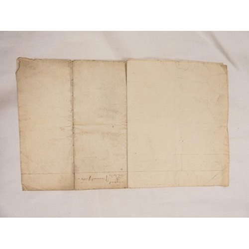 103 - 18th Cent. Court Action, Cumberland.&nbsp;Single folio sheet, Attorney`s Warrant ref. a debt case be... 