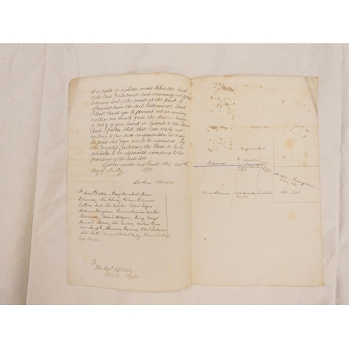 108 - Westnewton, Cumberland, Manuscript Request for Permission.&nbsp;&nbsp; Application on a folded folio... 
