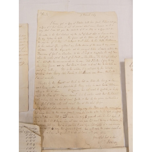 109 - Cumberland - Curwen Family.&nbsp;An interesting collection of 18th cent. manuscript documents & ... 